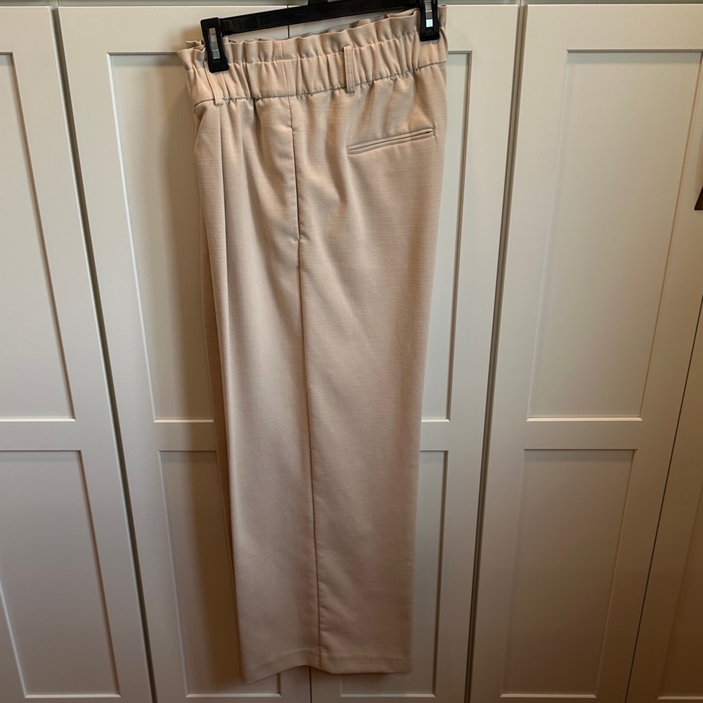 Ann Taylor Beige/light Tan Wide Leg Trousers Size M